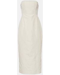 Magda Butrym - Vestido Midi De Tafetan De Seda - Lyst