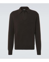 ZEGNA - Cashmere Polo Sweater - Lyst