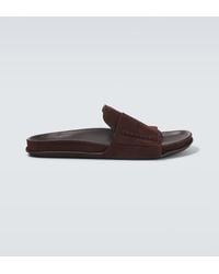 Jacquemus - Mocassin Suede Slides - Lyst