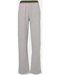 Gucci - Cotton Jersey Jogging Pant With Web, Ready-To-Wear - Lyst