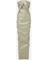 Rick Owens - Prong Cut-Out Coated Denim Gown - Lyst