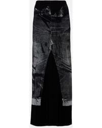 Jean Paul Gaultier - Trompe L'oil Jersey Maxi Skirt - Lyst