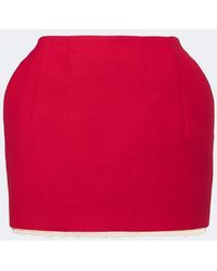 Magda Butrym - Crochet-Trimmed Virgin Wool Miniskirt - Lyst