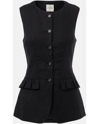 Posse - Matilda Ruffled Linen Vest - Lyst