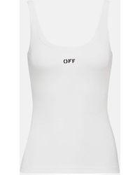 Off-White c/o Virgil Abloh - Logo-print Scoop-neck Tank Top - Lyst