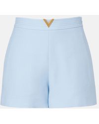 Valentino - Crepe Couture Vgold Shorts - Lyst