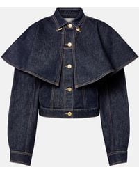 Ulla Johnson - Agata Caped Denim Jacket - Lyst