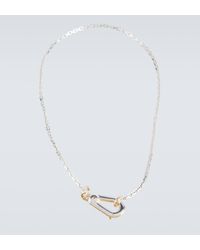 Bottega Veneta - Carabiner Sterling Silver Pendant Necklace - Lyst