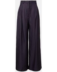 Frankie Shop - Marfa Pleated Twill Wide-Leg Pants - Lyst