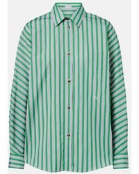 Loewe - Double L Striped Cotton Poplin Shirt - Lyst