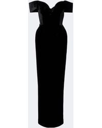 Rachel Gilbert - Ryn Off-Shoulder Velvet Corset Gown - Lyst