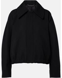 Victoria Beckham - Arden Virgin Wool Gabardine Blouson Jacket - Lyst