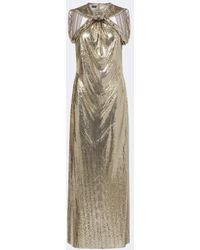 Rabanne - X Dinh Van Draped Mesh Gown - Lyst