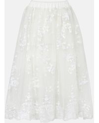 Simone Rocha - Midirock Aus Tuell Mit Pailletten - Lyst