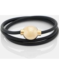 Loewe - Pebble Leather Bracelet - Lyst