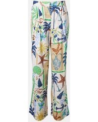 Velvet - Trixie Cotton Poplin Wide-Leg Pants - Lyst
