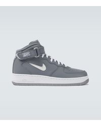 Nike Air Force 1 Mid QS Jewel NYC Cool Grey Sneakers - Grau