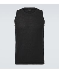 Brioni - Ribbed-Knit Cotton, Linen, And Silk Tank Top - Lyst