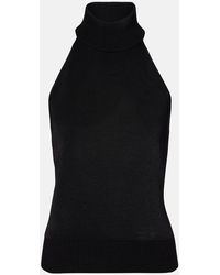 Givenchy - Halterneck Open-Back Jersey Top - Lyst