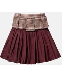 Patou - Minifalda De Lana Virgen A Cuadros - Lyst