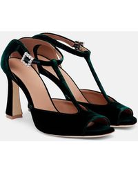 Malone Souliers - Nomi 90 Velvet Sandals - Lyst