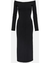 Galvan London - Aphrodite Off-Shoulder Midi Dress - Lyst