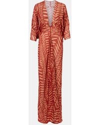 Johanna Ortiz - Printed Georgette Maxi Dress - Lyst