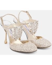 Jimmy Choo - Verity 95 Glitter Pumps - Lyst