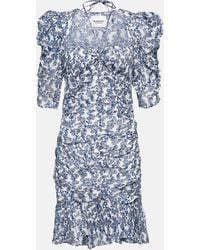 Isabel Marant - Floral-print Ruched Mini Dress - Lyst