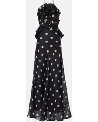 Zimmermann - Vestido De Fiesta Crush De Lino Y Seda Con Lunares - Lyst