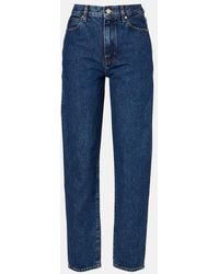 FRAME - Neat High-Rise Straight Jeans - Lyst