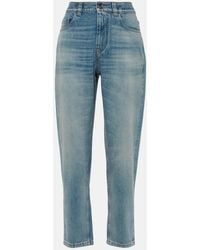 Brunello Cucinelli - Mid-Rise Faded Tapered Jeans - Lyst