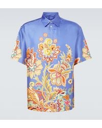 Etro - Floral Silk Bowling Shirt - Lyst