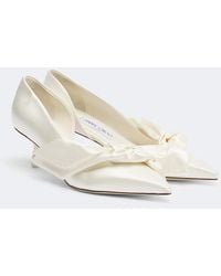 Jimmy Choo - Issy Bow-Detail Satin Pumps - Lyst