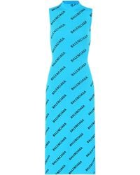 blue balenciaga dress