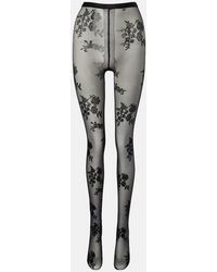 Valentino - Floral Tights - Lyst
