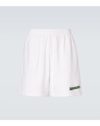 Balenciaga - Logo Cotton Fleece Shorts - Lyst