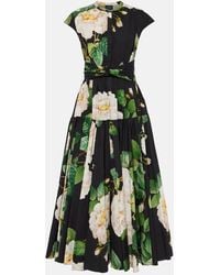 Giambattista Valli - Floral Cotton Poplin Maxi Dress - Lyst