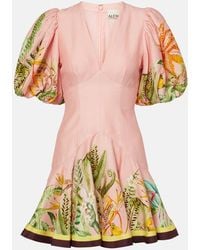 ALÉMAIS - Papaya Linen-Blend Minidress - Lyst