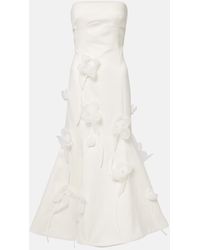 ROTATE BIRGER CHRISTENSEN - Bridal Floral-Applique Midi Dress - Lyst