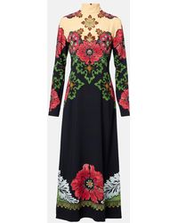 La DoubleJ - Halle Printed Satin Maxi Dress - Lyst