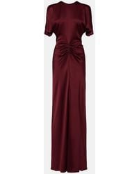 Victoria Beckham - Isabella Gathered Satin Gown - Lyst