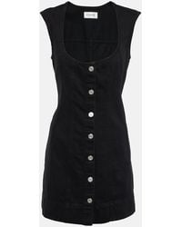 FRAME - Miniabito Di Jeans The Seamed Scoop - Lyst