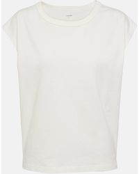 Lemaire - Cotton And Linen Jersey T-shirt - Lyst