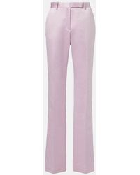 Tom Ford - Cotton And Silk Duchesse Straight Pants - Lyst