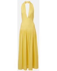Proenza Schouler - Tala Halterneck Georgette Maxi Dress - Lyst