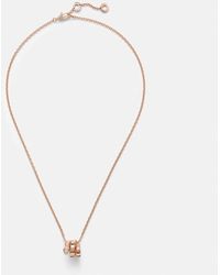 BVLGARI - Serpenti Viper 18Kt Rose Pendant Necklace With Diamonds - Lyst