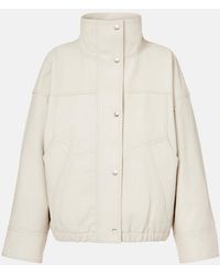 Rohe - Leather Bomber Jacket - Lyst