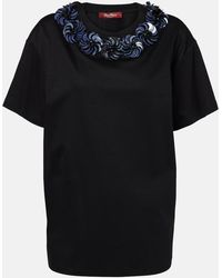 Max Mara - Gennaio Embellished Jersey Top - Lyst