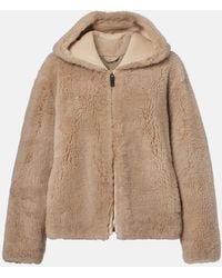 Max Mara - Sole Hooded Shearling Jacket - Lyst